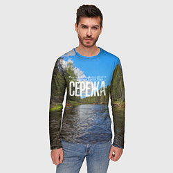 Лонгслив мужской Сплав по русским рекам, цвет: 3D-принт — фото 2