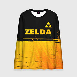 Мужской лонгслив Zelda - gold gradient: символ сверху