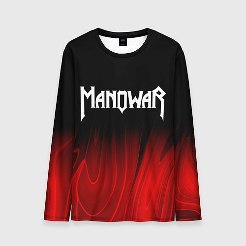 Мужской лонгслив Manowar red plasma / 3D-принт – фото 1