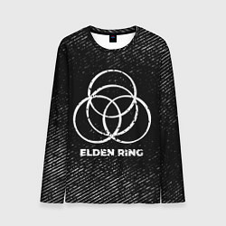Лонгслив мужской Elden Ring с потертостями на темном фоне, цвет: 3D-принт
