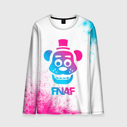 Мужской лонгслив FNAF neon gradient style