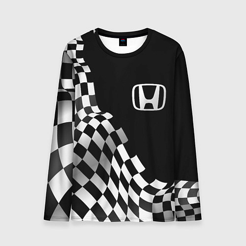 Мужской лонгслив Honda racing flag / 3D-принт – фото 1