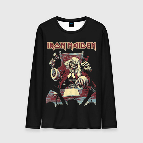 Мужской лонгслив Iron Maiden - судья / 3D-принт – фото 1