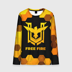 Мужской лонгслив Free Fire - gold gradient