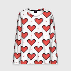 Лонгслив мужской Pixel heart, цвет: 3D-принт