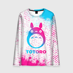 Лонгслив мужской Totoro neon gradient style, цвет: 3D-принт