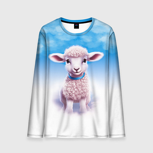 Мужской лонгслив Ягнёнок / 3D-принт – фото 1