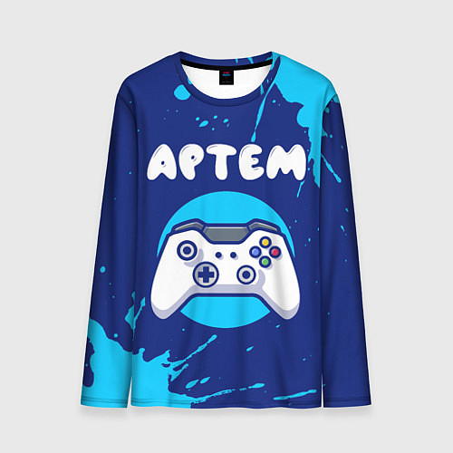 Мужской лонгслив Артем геймер / 3D-принт – фото 1