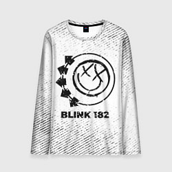 Мужской лонгслив Blink 182 с потертостями на светлом фоне