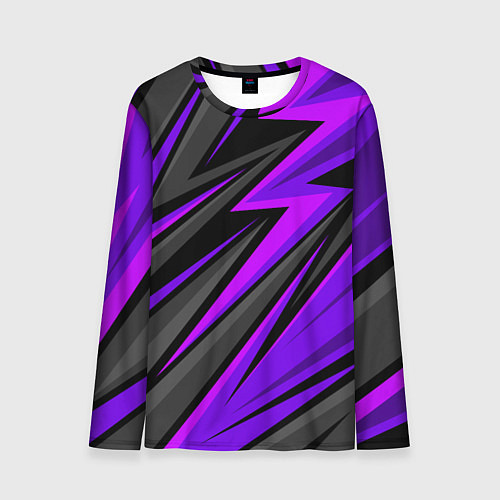 Мужской лонгслив Спорт униформа - пурпурный / 3D-принт – фото 1