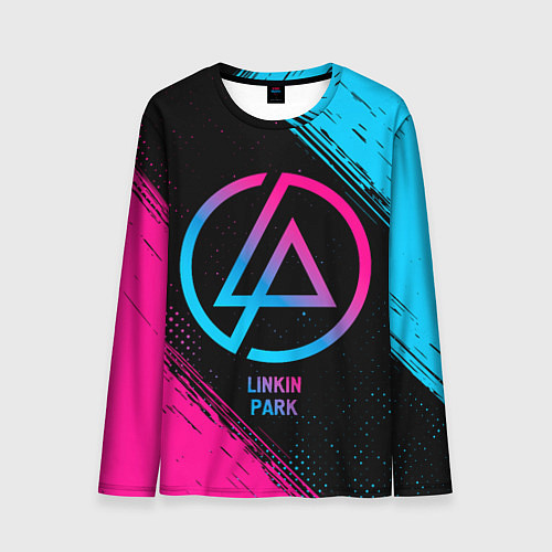 Мужской лонгслив Linkin Park - neon gradient / 3D-принт – фото 1