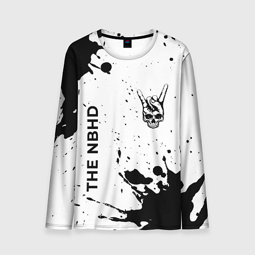 Мужской лонгслив The Neighbourhood и рок символ на светлом фоне / 3D-принт – фото 1