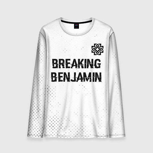 Мужской лонгслив Breaking Benjamin glitch на светлом фоне: символ с / 3D-принт – фото 1