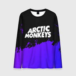 Мужской лонгслив Arctic Monkeys purple grunge