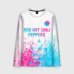 Мужской лонгслив Red Hot Chili Peppers neon gradient style: символ