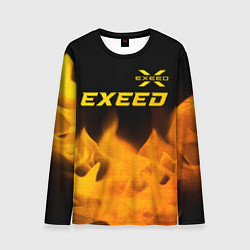 Мужской лонгслив Exeed - gold gradient: символ сверху