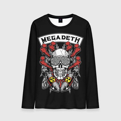 Мужской лонгслив Megadeth - ядерный череп / 3D-принт – фото 1