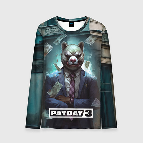 Мужской лонгслив Payday 3 bear / 3D-принт – фото 1