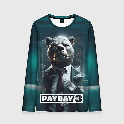 Мужской лонгслив Payday 3 bear / 3D-принт – фото 1