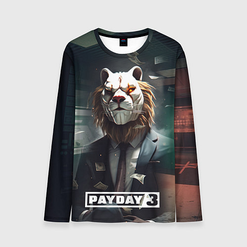 Мужской лонгслив Payday 3 lion / 3D-принт – фото 1