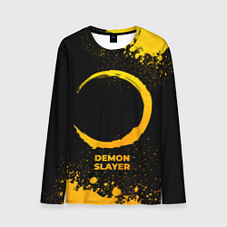 Мужской лонгслив Demon Slayer - gold gradient