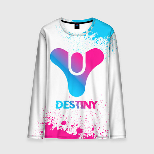 Мужской лонгслив Destiny neon gradient style / 3D-принт – фото 1