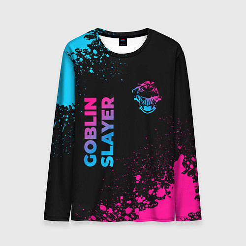 Мужской лонгслив Goblin Slayer - neon gradient: надпись, символ / 3D-принт – фото 1