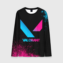 Лонгслив мужской Valorant - neon gradient, цвет: 3D-принт