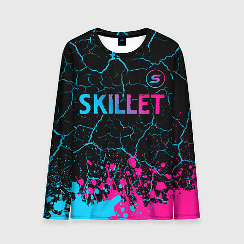 Мужской лонгслив Skillet - neon gradient: символ сверху / 3D-принт – фото 1