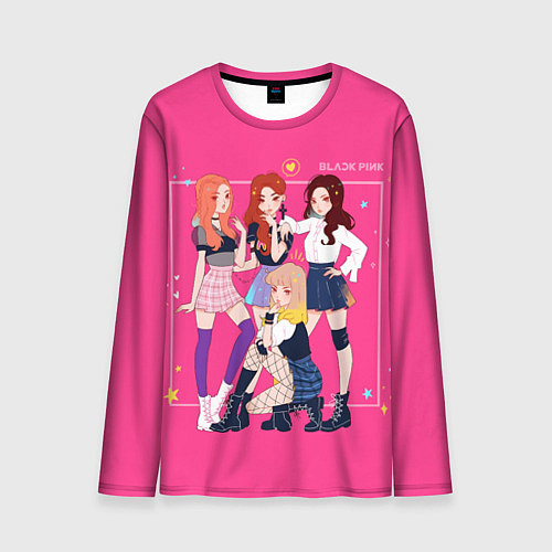 Мужской лонгслив Blackpink anime poster / 3D-принт – фото 1