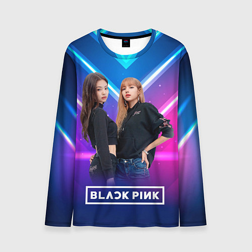 Мужской лонгслив Blackpink neon / 3D-принт – фото 1
