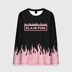 Лонгслив мужской Blackpink - flames, цвет: 3D-принт