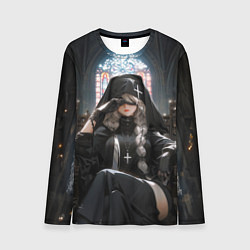 Лонгслив мужской Монашка 2b от нейросети, цвет: 3D-принт