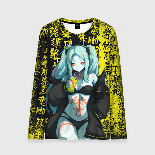 Мужской лонгслив Ребекка в куртке самурая - Киберпанк / 3D-принт – фото 1