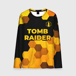 Лонгслив мужской Tomb Raider - gold gradient: символ сверху, цвет: 3D-принт