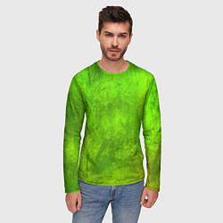 Лонгслив мужской Зелёная фантазия, цвет: 3D-принт — фото 2
