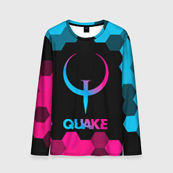 Лонгслив мужской Quake - neon gradient, цвет: 3D-принт
