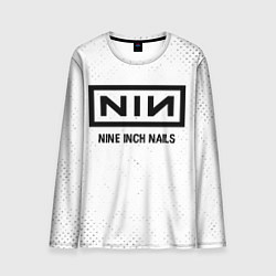 Лонгслив мужской Nine Inch Nails glitch на светлом фоне, цвет: 3D-принт