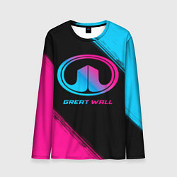 Мужской лонгслив Great Wall - neon gradient