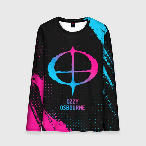 Мужской лонгслив Ozzy Osbourne - neon gradient / 3D-принт – фото 1