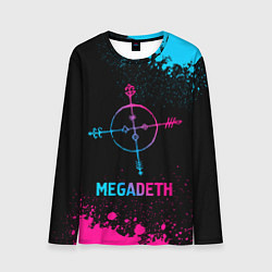 Мужской лонгслив Megadeth - neon gradient