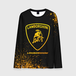 Мужской лонгслив Lamborghini - gold gradient