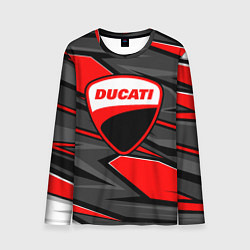 Мужской лонгслив Ducati - red stripes