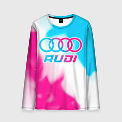 Мужской лонгслив Audi neon gradient style