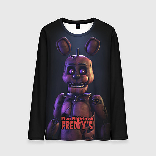 Мужской лонгслив Five Nights at Freddys Bonnie / 3D-принт – фото 1