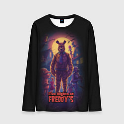 Лонгслив мужской Five Nights at Freddys horror, цвет: 3D-принт