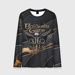 Лонгслив мужской Baldurs Gate 3 logo dark logo, цвет: 3D-принт