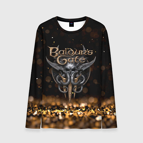 Мужской лонгслив Baldurs Gate 3 logo dark gold logo / 3D-принт – фото 1