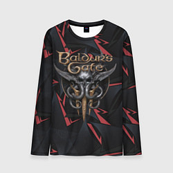 Лонгслив мужской Baldurs Gate 3 logo dark red, цвет: 3D-принт