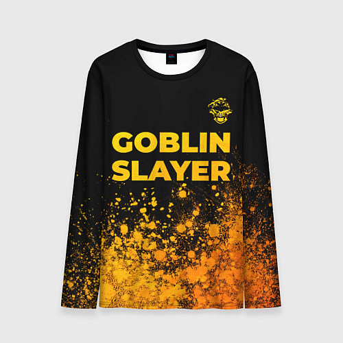 Мужской лонгслив Goblin Slayer - gold gradient: символ сверху / 3D-принт – фото 1